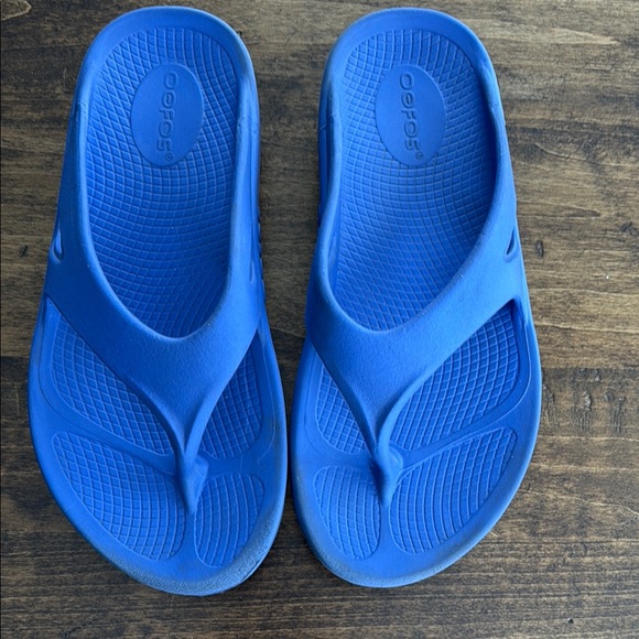 Oofos Womens OOriginal Thong Sandals - Ocean Blue main image 1